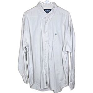 Mens ralph Lauren polo shirts classic fit Creme Size XL